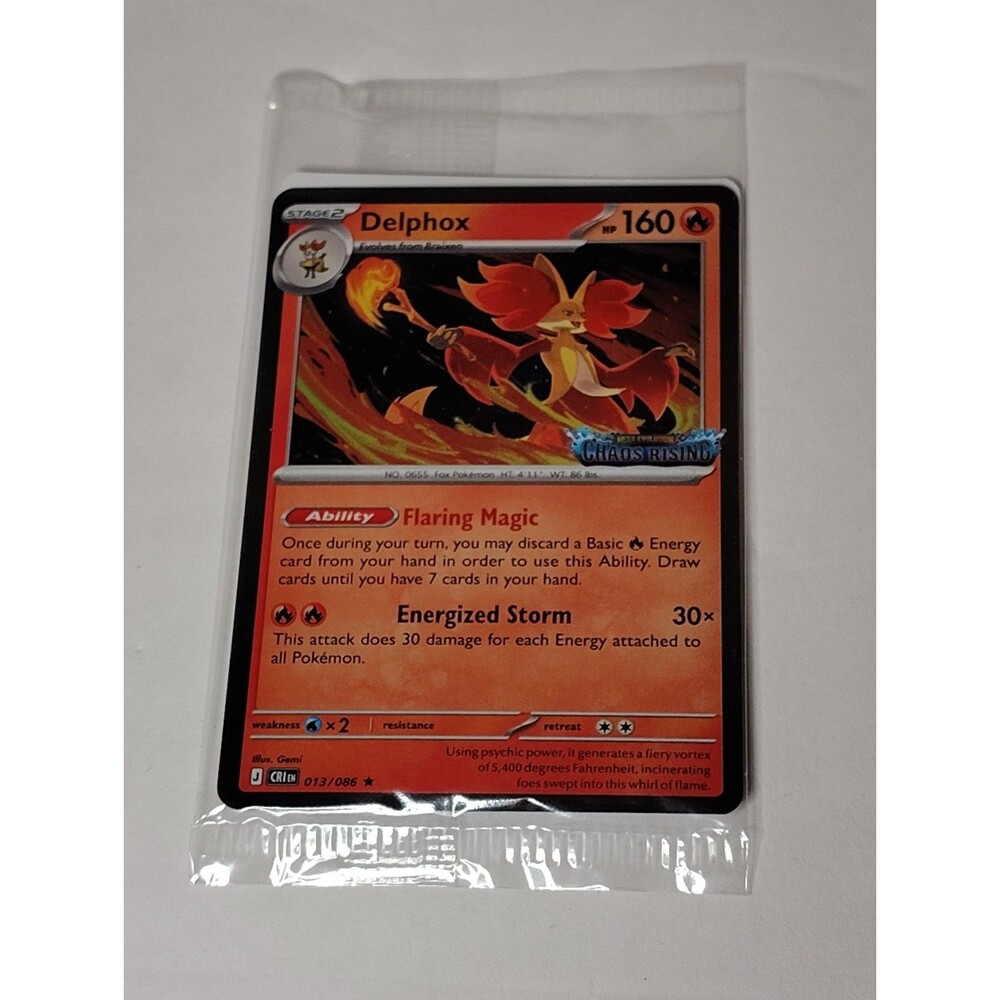 Delphox - (Chaos Rising Stamped) 013/086 Miscellaneous Cards & Products Holo